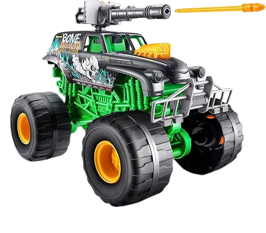 Monster Truck Wars Toy with Lights, Sounds & Fireable Weapon