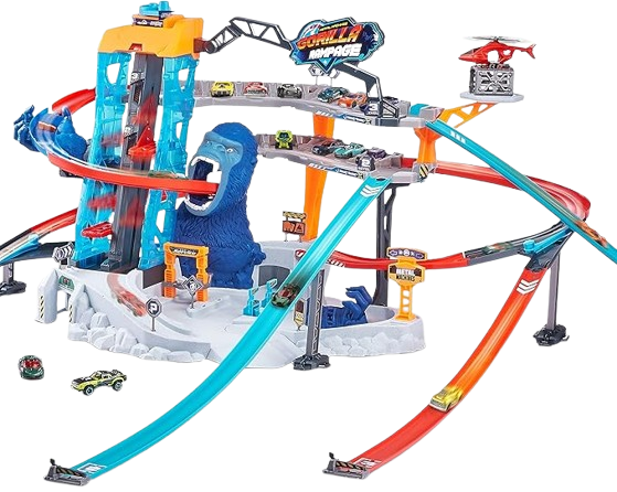 Metal Machines Gorilla Rampage Garage Track Set with Mini Car & Cross-Brand